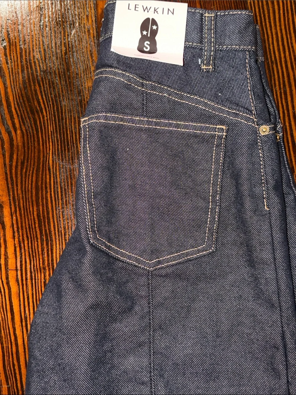 Lewkin women’s Dark Blue Wide-Leg Jeans size small 28 waist - Picture 8 of 8